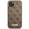 Guess GUHMP14MU4GPRW Apple iPhone 14 Plus / 15 Plus braunes Hardcase, 4G Logo Plate, MagSafe