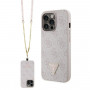Guess GUHCP13LP4TDSCPP Apple iPhone 13/13 Pro rosafarbenes Hardcase, Crossbody 4G Metal Logo