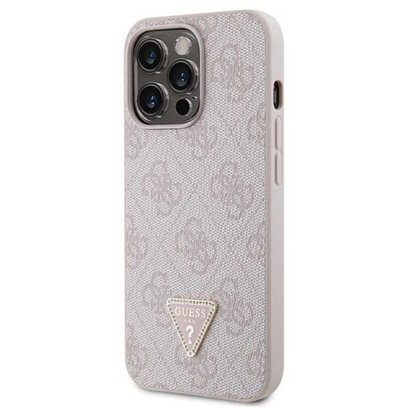 Guess GUHCP13LP4TDSCPP Apple iPhone 13/13 Pro rosafarbenes Hardcase, Crossbody 4G Metal Logo