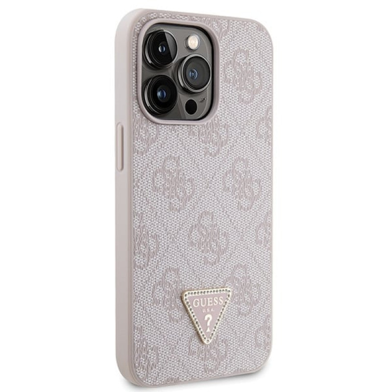 Guess GUHCP13LP4TDSCPP Apple iPhone 13/13 Pro rosafarbenes Hardcase, Crossbody 4G Metal Logo