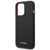 Karl Lagerfeld KLHMP14LSLMP1K Apple iPhone 14 Pro schwarzes Hardcase, Silicone Plaque, MagSafe