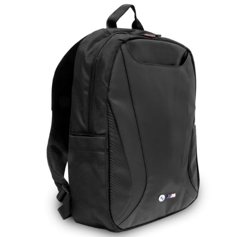 BMW BMBP15SPCTFK 16-Zoll-Rucksack, Carbon&Leather Tricolor, schwarz