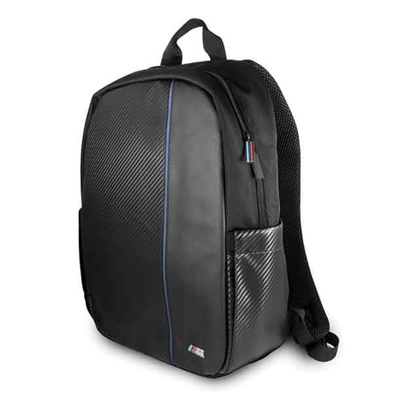 BMW BMBPCO15CAPNBK Rucksack, 16 Zoll, schwarz Carbon Navy Stripe