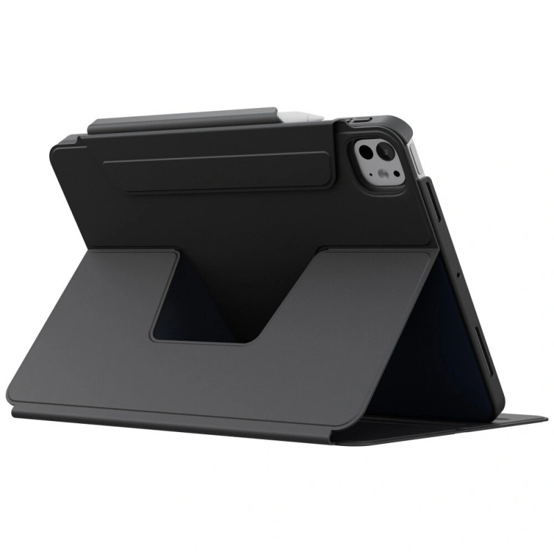 UNIQ Rovus Snapmount Magnetic 360 Rotating Detachable Tablet-Hülle für Apple iPad Pro 11 2024, schwarz