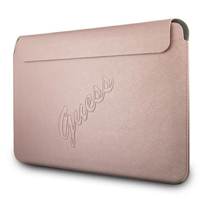 Guess GUCS13PUSASPI Saffiano Script Hülle für 13" Laptop, pink