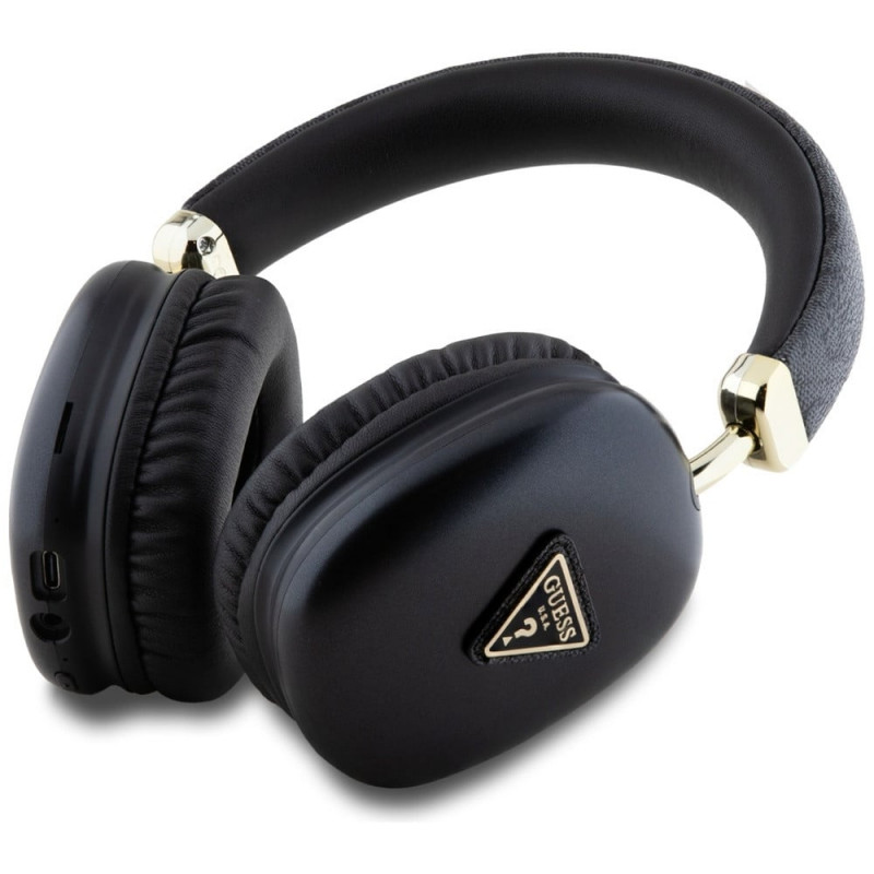 Guess 4G Triangle Logo kabellose Over-Ear-Kopfhörer, Bluetooth 5.3, schwarz