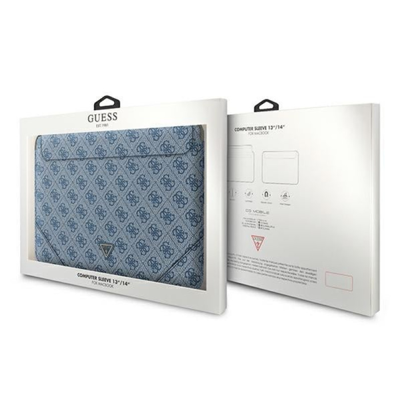 Guess GUCS14P4TB Laptop-Hülle 13/14 Zoll, 4G Uptown Triangle, blau