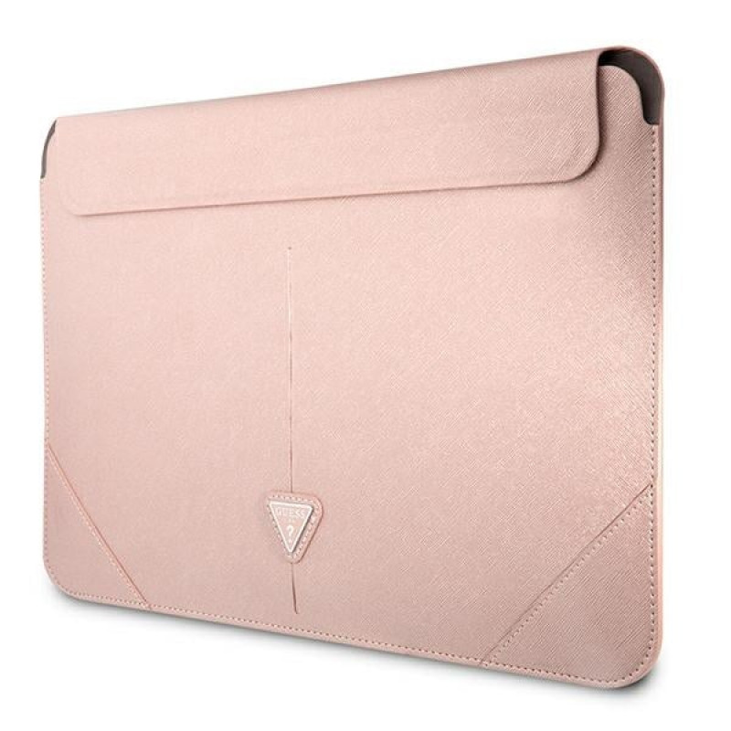 Guess GUCS16PSATLP Laptop-Hülle 16 Zoll, Saffiano Triangle, pink
