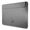 Guess GUCS16PSATLG Laptop-Hülle 16 Zoll, Saffiano Triangle, silber