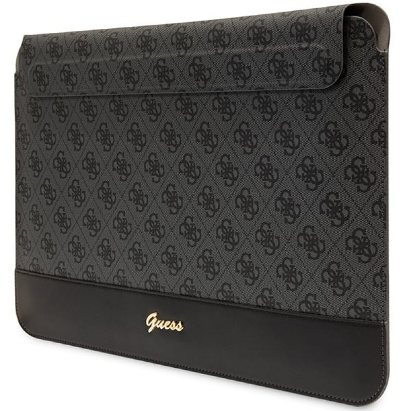 Guess GUCS14PS4SGK Laptophülle 14 Zoll, 4G Stripe Metal Logo, schwarz