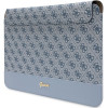Guess GUCS14PS4SGB Laptophülle 14 Zoll, 4G Stripe Metal Logo, blau