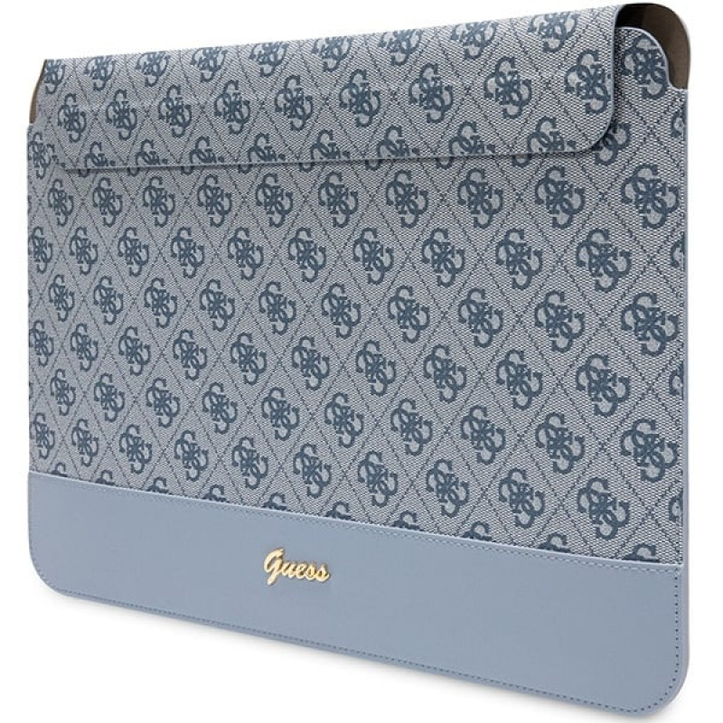 Guess GUCS14PS4SGB Laptophülle 14 Zoll, 4G Stripe Metal Logo, blau