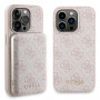 Guess GUBPM5P15L4GEMGP Apple iPhone 15 Pro Hardcase + 5000 mAh MagSafe Powerbank Set, 4G Metal Logo, Pink