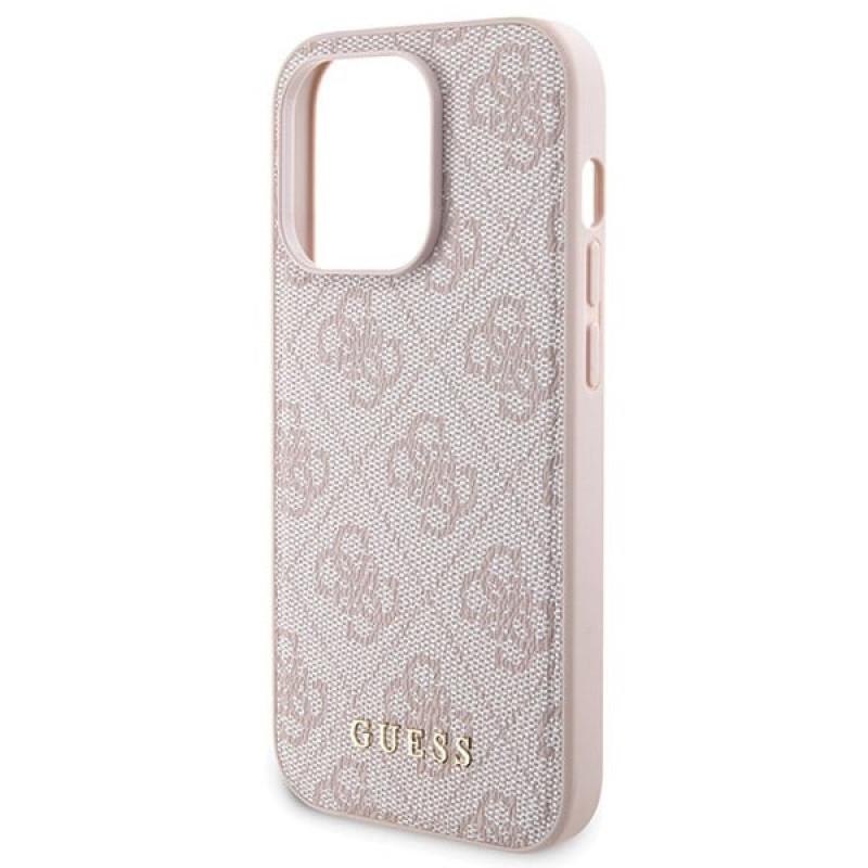 Guess GUBPM5P15L4GEMGP Apple iPhone 15 Pro Hardcase + 5000 mAh MagSafe Powerbank Set, 4G Metal Logo, Pink