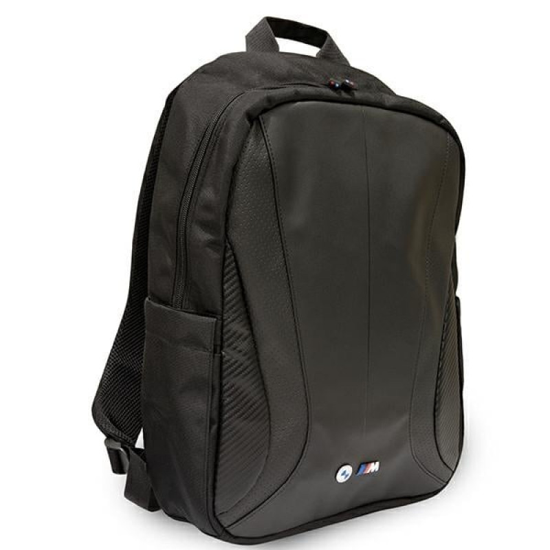 BMW BMBP15COSPCTFK Rucksack für Laptops bis 16 Zoll, schwarz, Carbon Tricolor, perforiert