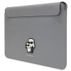 Karl Lagerfeld KLCS14SAKCPMG Laptophülle für 14", silber, Saffiano Karl&Choupette