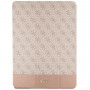 Guess GUFCP12PS4SGP Apple iPad Pro 12.9" (2020/2021/2022, 4./5./6. Generation) Bookcase, 4G Stripe Allover, Pink