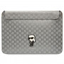 Karl Lagerfeld KLCS14SAKHPKG Laptophülle für 14 Zoll, silber, Saffiano Monogram Ikonik