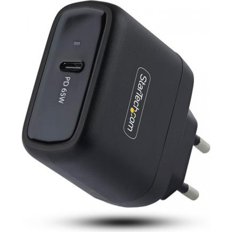StarTech.com 1065EB-WALL-CHARGER 65 W USB-C GaN Notebook-Ladegerät, schwarz