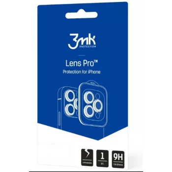 3MK Lens Protection Pro für iPhone 12 Pro Max – Displayschutz aus gehärtetem Glas für Kameraobjektiv (Schwarz)
