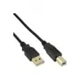 Microconnect USBAB3G USB-Kabel USB 2.0 3 m USB A USB B Schwarz