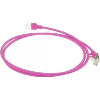 ACT Pink 3m LSZH U/FTP CAT6A Datacenter Slimline Patchkabel Snagless mit RJ45 Steckern (DC7403)