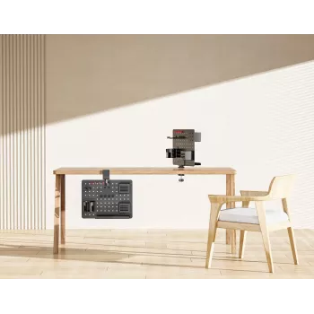 Activejet APB-002B rotierender perforierter Schreibtisch-Organizer mit Steckwand, matt schwarz