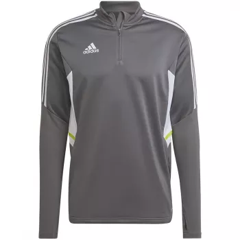 adidas Condivo 22 Herren-Trainings-Sweatshirt 1/2 Zip Grey Five/Weiß HD2312