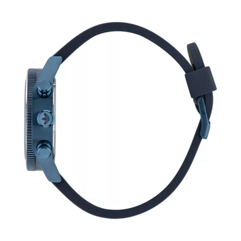 Adidas Herren AOFH23004 Code One Chrono Quarz-Chronograph Uhr 43mm Schwarzes Silikon
