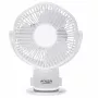 Adler AD 7335 wiederaufladbarer Clip-On-Tischventilator, 6W, 12,7 cm, 3 Geschwindigkeiten, Oszillation, Weiß