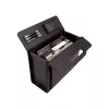 Jüscha Ancona Kuriertasche 45042, schwarzes Leder