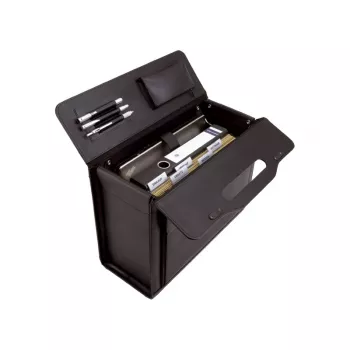 Jüscha Ancona Kuriertasche 45042, schwarzes Leder