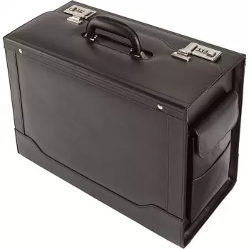 Jüscha Ancona Kuriertasche 45042, schwarzes Leder