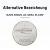 ANSMANN CR2025 Lithium-Knopfzelle Batterie, 3V, 160mAh, 1er-Pack Blister