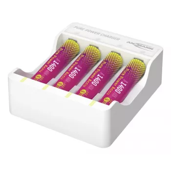 ANSMANN PurePower Set AAA Ladegerät mit 4x AAA 800 mAh NiMH-Akkus