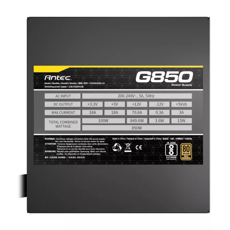Antec ATOM G850 850W 80 PLUS Gold Semi-Modular Netzteil
