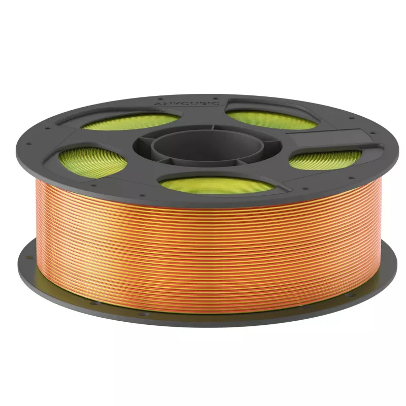 Anycubic AHSC15-103 PLA Silk Filament, dreifarbig: Rot/Gelb/Grün