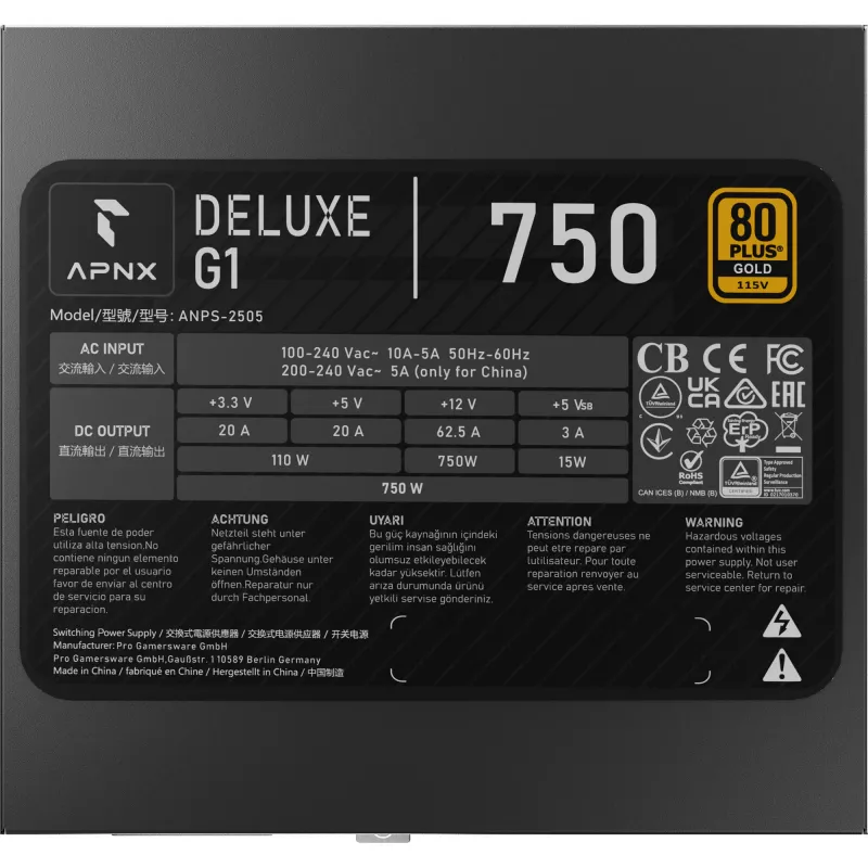 APNX DELUXE G1 750 (Schwarz, 750 Watt)