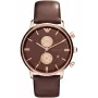 ARMANI AR0387 Herren Quarz-Chronograph Uhr 42mm Schwarzes Zifferblatt Lederarmband