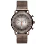 ARMANI AR11169 Herren-Chronograph Uhr 43 mm Schwarzes Zifferblatt Lederarmband
