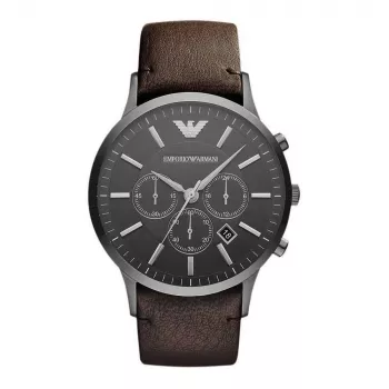 ARMANI AR2462 Herren-Chronograph Uhr 46mm Edelstahl Blaues Zifferblatt