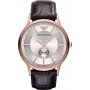 Armani AR9101L Herren Quarz Analoguhr 33mm Schwarzes Zifferblatt Lederarmband