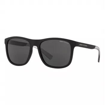 Armani Exchange AX4049SF 81808 Herren-Sonnenbrille - Matt Schwarzer Rahmen, Graue Gläser, 57 mm