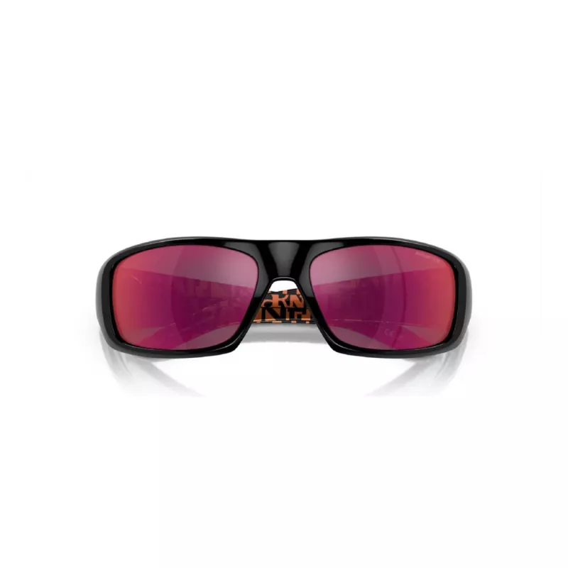 Arnette AN4182-29166Q Herren Polarized Rechteck Sonnenbrille Matt Schwarz Dunkelgrau Spiegel Silber