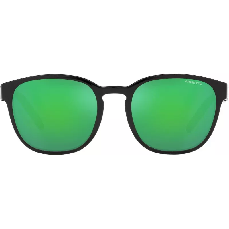 Arnette AN43192871F25 Unisex rechteckige Sonnenbrille, mattschwarzer Rahmen, graue Gläser, 53-20-145 mm