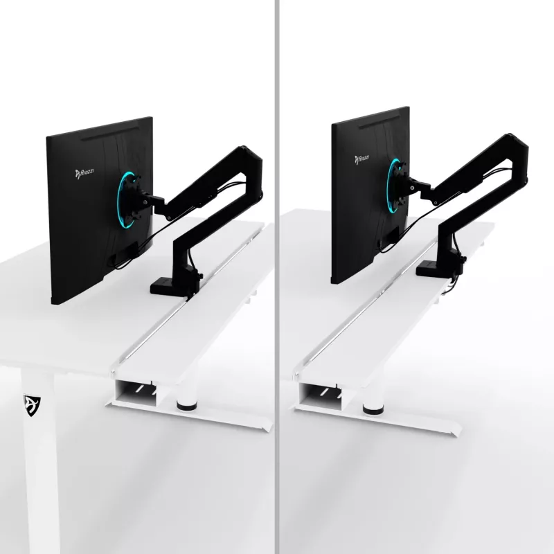 Arozzi Arena Nordico Elektrischer Stehschreibtisch mit Doppelmotor, Weiß