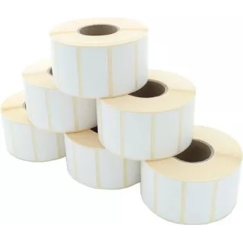 ARTDEV Thermo-Direktetikett Rolle 50x25mm, 105mm Rollendurchmesser, 40mm Kern, 1760 Etiketten/Rolle
