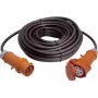 AS Schwabe 61034 32 A 5-poliges 50 m H07RN-F Gummiverlängerungskabel mit CEE-Stecker und -Kupplung, IP44, Schwarz