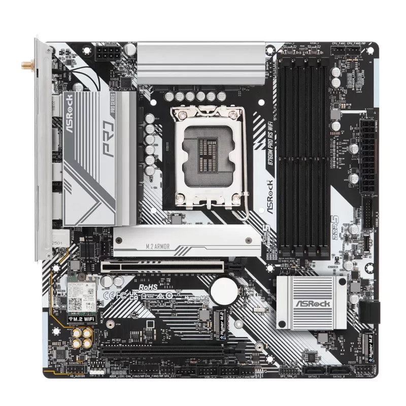 ASRock B760M Pro RS WiFi Intel LGA 1700 Micro-ATX Gaming-Motherboard