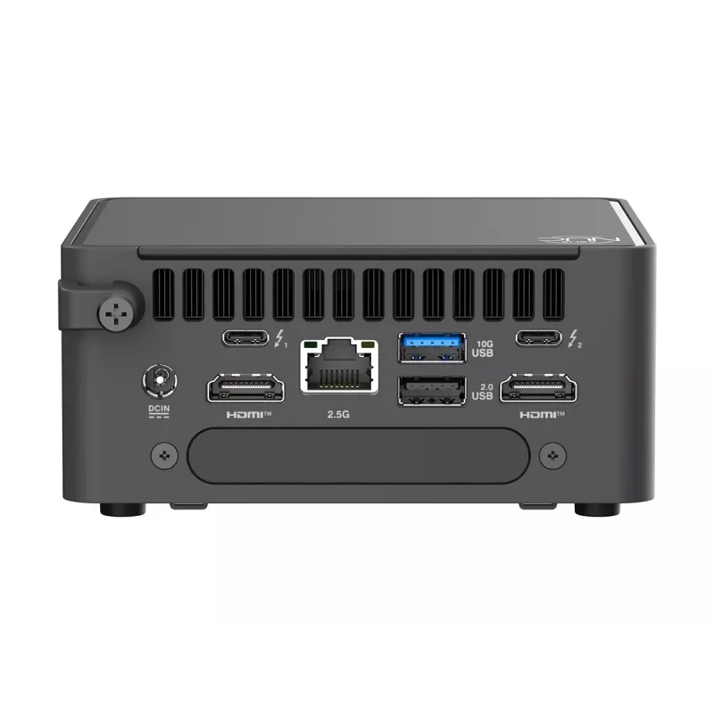 ASUS NUC 15 Pro Tall Kit RNUC15CRHU700000 - Barebone Mini-PC, Intel Core Ultra 7 225H, vPro, ohne RAM, ohne Speicher, Wi-Fi 7